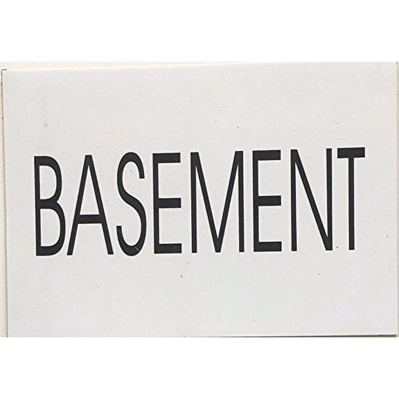 BASEMENT SIGN (WHITE)