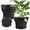 Black, variant on 16-inch-Plant-Pots, 4 Pack Large Planters for Outdoor Plants, Plastic Flower Pots Indoor with Drainage Holes & Trays, Classic Garden Pot Container for House