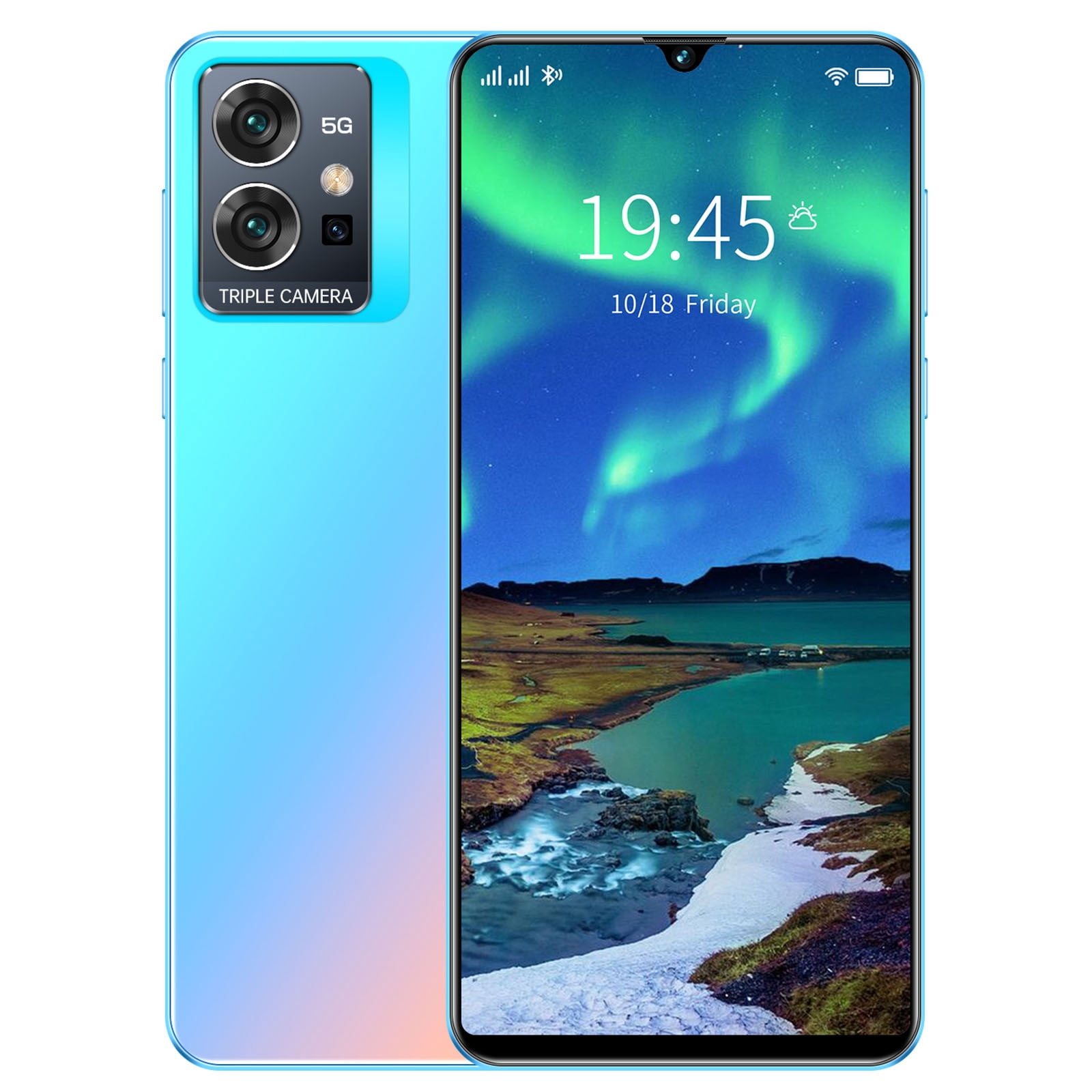 FYTPOV Android Phone, T1 Pro 5G Android 7.1 Smartphone 6.53-inch HD Standby Card Slot 2+16G Memory 2600mAh Battery Removable Back Cover, Cell Phones Unlocked