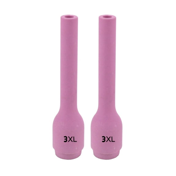 X-Long Alumina Nozzle Cups for TIG Welding Torches Series 9/20/25 with Standard Set-Up and 17/18/26 with Stubby Set-Up - Model: 796F74 - #3 (3/16") - (2 PACK)
