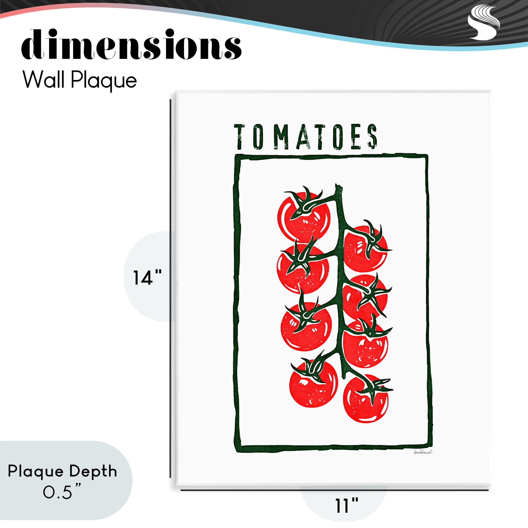 Stupell Industries Ripe Tomatoes Cluster Wall Plaque Art, design by Amanda Greenwood