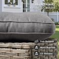 thumbnail image 6 of Ovios 5 Pieces Outdoor Patio Furniture Set High-Back Rattan Wicker Conversation Set Outdoor Sectional with Swivel Chairs & Solar Light Coffee Table, Dark Grey, 6 of 12