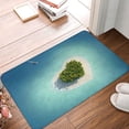 thumbnail image 4 of Rateoe Paradise Island Pattern Flannel Door Mat Indoor Outdoor Entrance, Waterproof All-Weather Doormat,Fade Resistant, Low Profile Entryway Mat 16x24in, 4 of 7