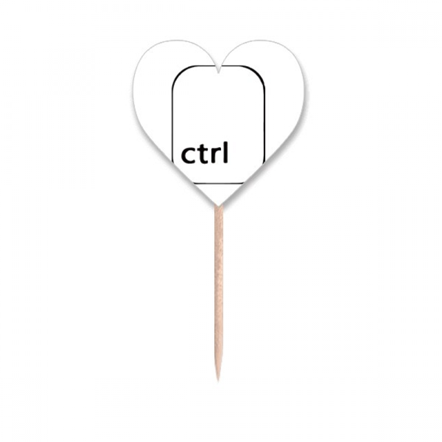 Keyboard Symbol Ctrl Art Deco Fashion Toothpick Flags Heart Lable Cupcake Picks