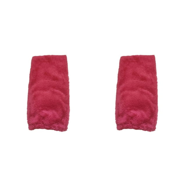 kurtrusly Chaussettes en Peluche au-Dessus du Genou Restez au Chaud par Temps Froid Idée Cadeau Chaussettes d'Hiver en Peluche au-Dessus du Genou Rouge 2Set