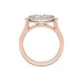 thumbnail image 2 of 0.65 Carat Brilliant Marquise Cut Natural Diamond Halo Beautiful Ring for Engagement Solid 18K Rose Gold Size 9, 2 of 8