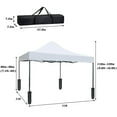 thumbnail image 5 of YRLLENSDAN 10x10 Pop Up Canopy Tent for Outside, Waterproof Outdoor Tent Canopy Beach Canopy Tents for Parties UV Protection Straight Leg Shade Canopy, White, 5 of 7