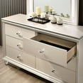 thumbnail image 4 of Furniture of America San Angelo Adult Modern 6-Drawer Dresser, Pearl White, 4 of 8