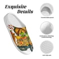 thumbnail image 5 of KLL Thanksgiving Truck Pattern Adult Unisex Cozy Slippers,Fuzzy Slip-on Slippers TPR Sole Slippers Comfort Plush Home Footwear for Indoor & Outdoor-46/47, 5 of 7