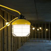 100FT 10-Light 150W Construction String Lights Hanging Work Light Linkable