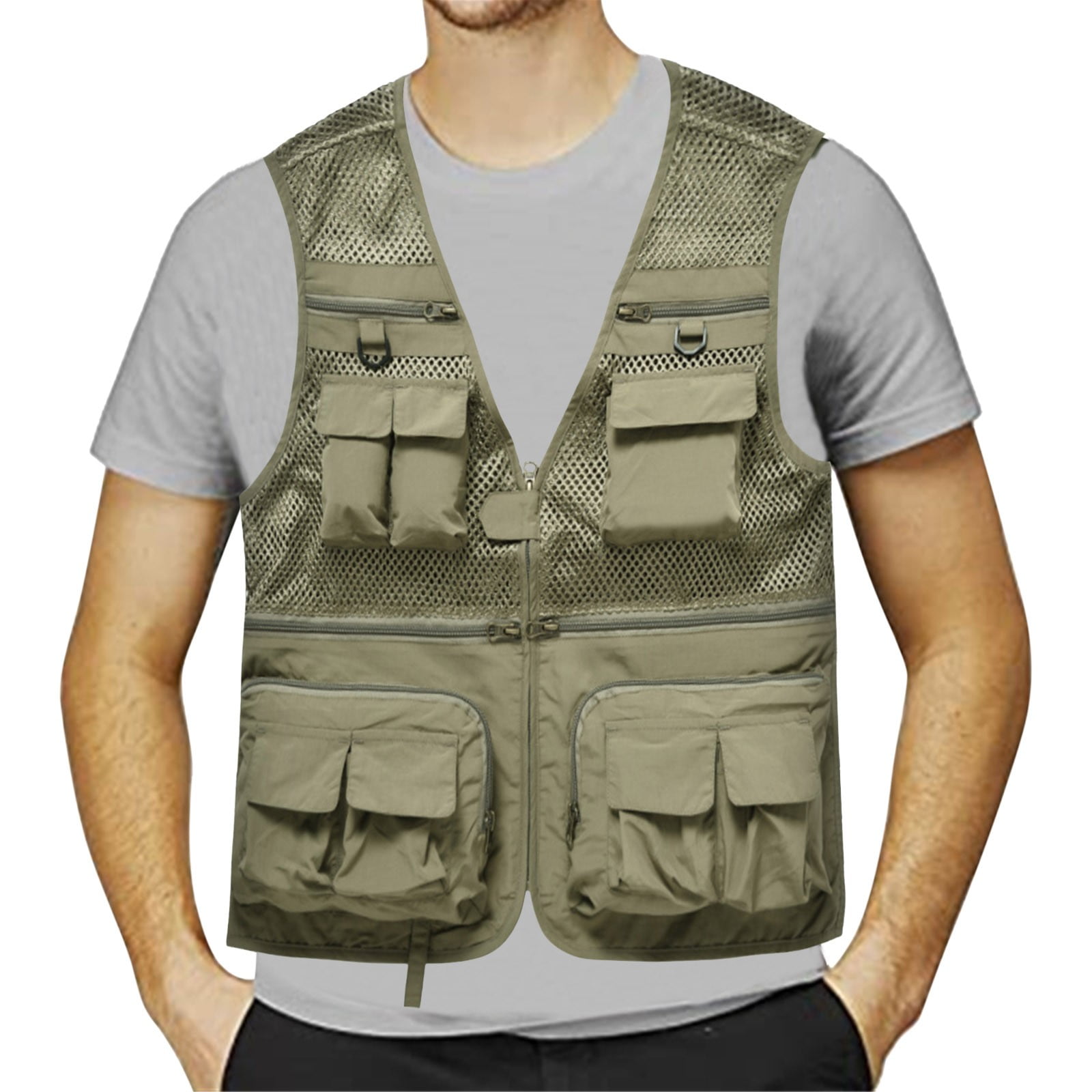 Oralidera Gilet De Pêche Homme Multipoches - Sans Manches, Séchage Rapide, Idéal Randonnée, Chasse Et Photographie