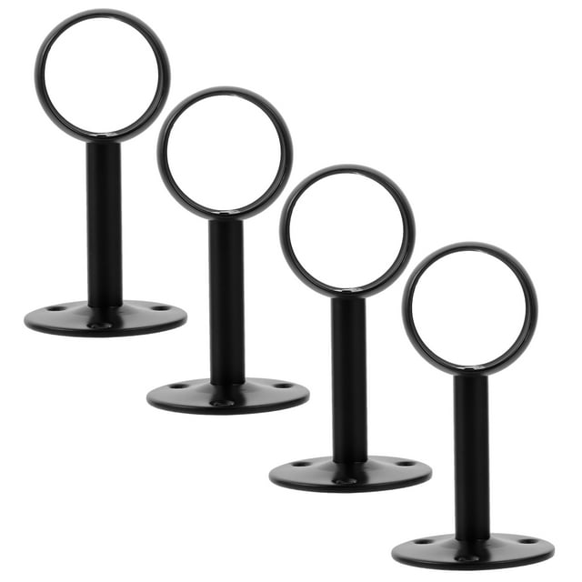 4pcs Ceiling Curtain Rod Bracket Curtain Rod Holder Stainless Steel Ceiling Curtain Rods Hangers