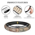 thumbnail image 6 of Bingfone The World Is Hemisphere Steering Wheel Cover - Universal 15 Inches Car Steering Wheel Covers Grip Auto Internal Accessories, 6 of 7