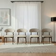 thumbnail image 4 of Ilios Innova | Paquete de 4 Sillas Dinamarca para Comedor, Tapizadas en Lino Español Color Beige con Respaldo Curvo Ergonómico y Estructura de Madera de Caucho Resistente, 4 of 9