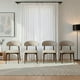 thumbnail image 4 of Ilios Innova | Paquete de 4 Sillas Dinamarca para Comedor, Tapizadas en Lino Español Color Beige con Respaldo Curvo Ergonómico y Estructura de Madera de Caucho Resistente, 4 of 9