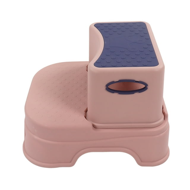 2 Step Stool for Kids, Three Dimensional Anti Slip Sturdy Two Step Stool, Quick Disassembly Double Up Step Stool for Bathroom, Kitchen and Toilet Potty Training