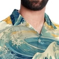 thumbnail image 5 of Whale Men's Short Sleeve Button Down Beach Shirts, Casual Printed Summer Unisex Tops, 5 of 6