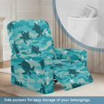 thumbnail image 3 of HELLHERO Sea Turtle Starfish Recliner Covers, Washable Elastic Recliner Couch Covers with 4 Pack Pockets, Anti Stain for Single Reclining Chair in Living Room, 3 of 8