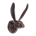 thumbnail image 1 of Toallas de gancho montadas en la pared de conejo de hierro fundido 7.8x4.7x3 pulgadas de bolsas multifuncionales colgador de sombrero para entradas de Marrón, 1 of 8