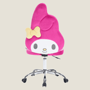Impressions Vanity My Melody Armless Swivel Vanity Chair with Adjustable Height, Magenta