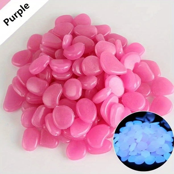 100 Pzs/bolsa, Piedritas Que Brillan En La Oscuridad: Crea Un Jardín Mágico, Una Decoración De Acuario, Paisajismo O Una Decoración Para Bodas (0,8 x 1 cm)
