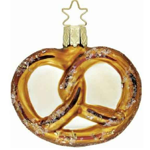 Inge Glas Heirlooms Oktoberfest Pretzel German Glass Christmas Ornament FREE BOX