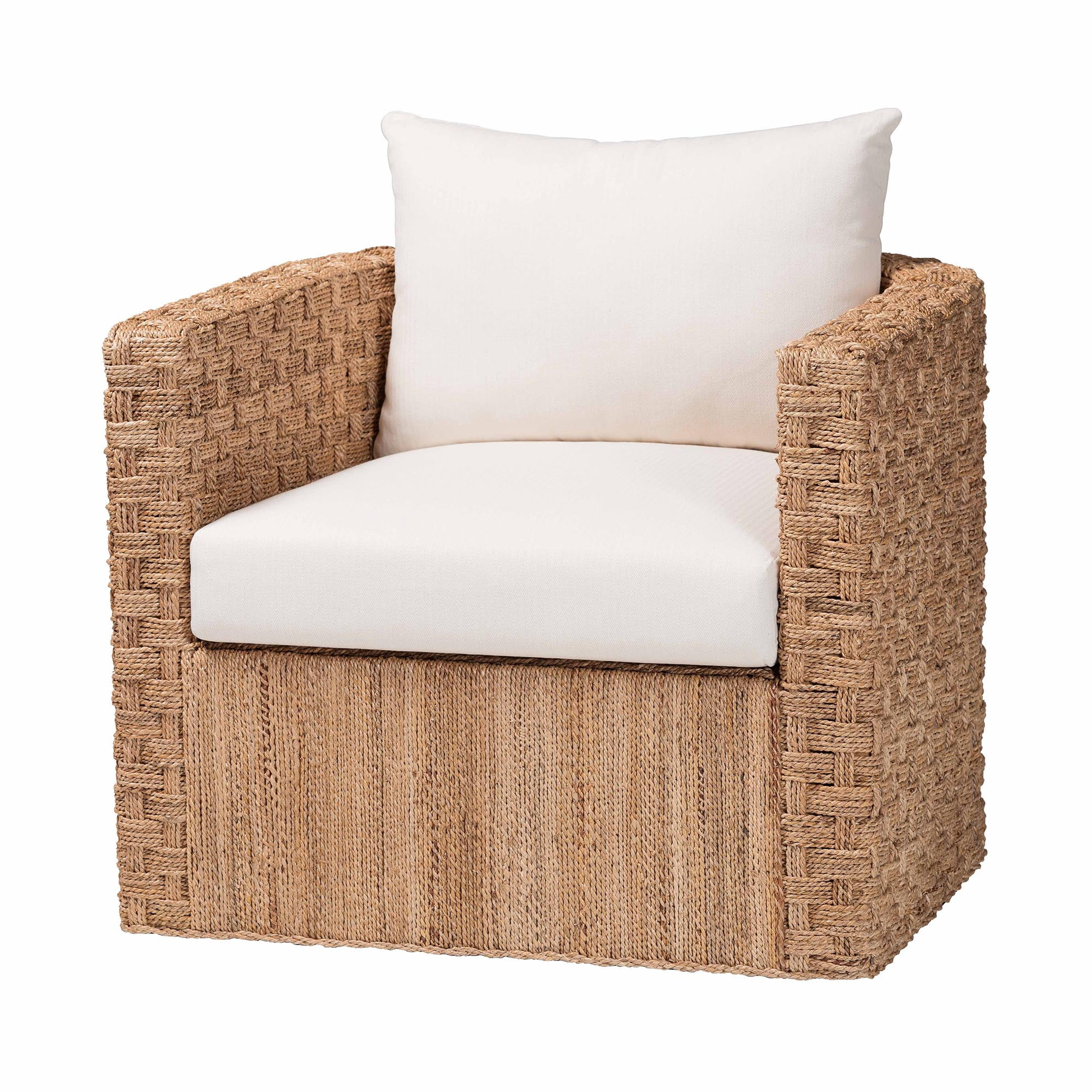 bali & pari Rhinos Boho Arm Chair, Light Brown