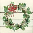 thumbnail image 2 of Robinson, Carol 15x15 Gold Ornate Wood Framed with Double Matting Museum Art Print Titled - Holiday Wreath, 2 of 4