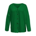 thumbnail image 4 of AUNVITO Women's V-Neck Cardigan Button Front Solid Print Soft Textured Casual Lightweight Knit Wear, 4 of 4