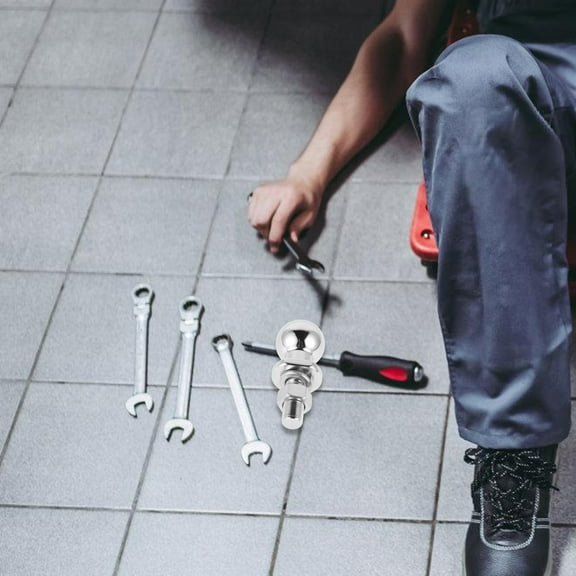 LEDMOMO Plated Silver Chrome Trailer Ball Hitch Heavy Duty Tow Ball for Trailer Accessories