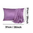 thumbnail image 6 of PiccoCasa 4 Pack Silk Satin Pillowcases Envelope Pillow Covers King Purple, 6 of 8