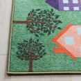 thumbnail image 5 of SAFAVIEH Kids Playhouse Beach Neighborhood Machine Washable Area Rug, Green/Charcoal, 3'3" x 5'3", 5 of 13