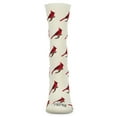thumbnail image 3 of MeMoi Cardinal Bamboo Blend Crew Sock - Womens - Female, 9-11, Winter White, 3 of 4