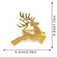 thumbnail image 2 of 6 Pcs Christmas Reindeer Snowflake Napkin Rings Metal Elk Snowflake Napkin Holders Xmas Napkin Holder, 2 of 8