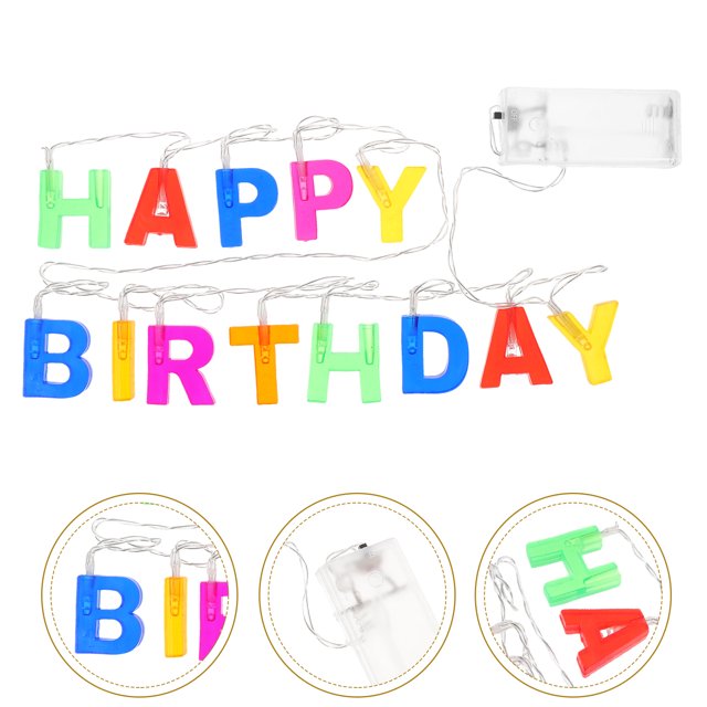 GARVALON happy birthday led light LED Letters Lights PVC Illumination for Indoor Lighting 1Pcs