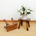 thumbnail image 2 of StoneCreek Solid Wood Child Stools, Milking Stool, Wooden Step Stool (2 Pack), 2 of 7