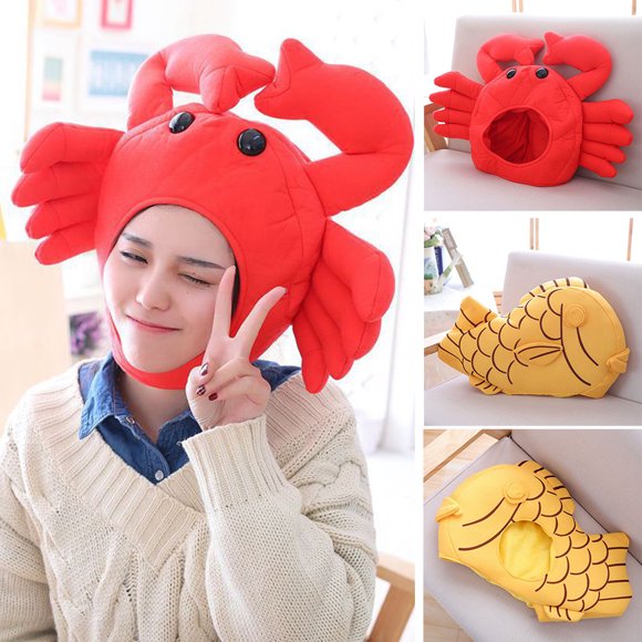Lubelski Bonnet en Coton en Forme de Crabe Taiyaki Adorable Costume Fournitures de Fête