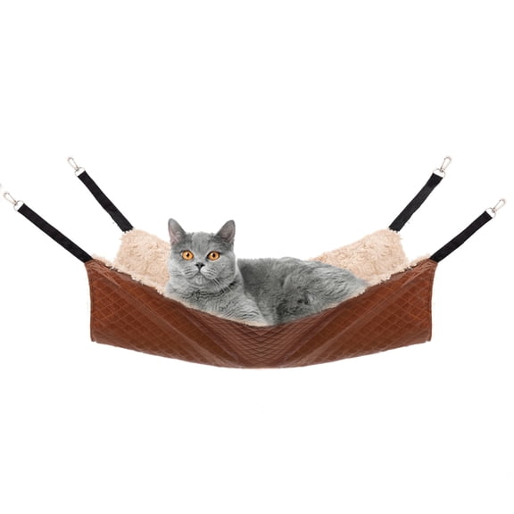 JOYELF Cat Hammock Bed, Reversible Pet Cage Hammock Hanging Soft Pet Bed for Kitten Ferret Puppy or Medium Pet