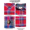 thumbnail image 4 of Legendary Whitetails Women's Cottage Escape Flannel Long Sleeve Plaid and Solid Color Clothes for Women, Fitted Button Down, 4 of 7