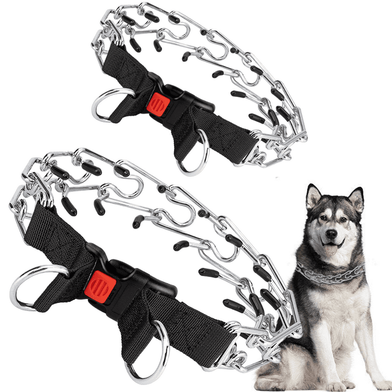 2 PACK Prong Collar for Dogs - No Pull Choke Collar for Dogs, Pinch Collar  for Dogs, Dog Training Collar u0026 Dog Walking Tool for Small, Medium, or  Large Breed - Stainless
