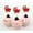 Red & Silver Glitter, variant on Darling Souvenir, Baby Pram Baby Shower Cupcake Toppers, Dessert Decorations - Pack Of 20