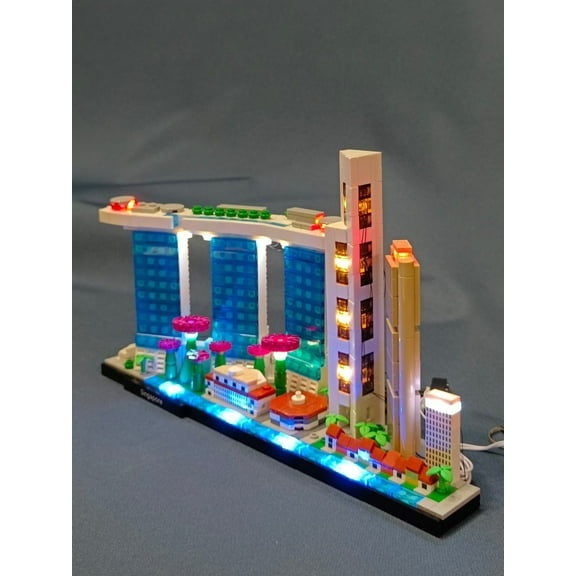 Brickstars LED Lighting Kit for Lego 21057 Architecture Singapore (Not Include the Building Set)
