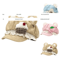 thumbnail image 3 of NMMUED Kawaii Bear Ear Newsboy Cap for Women Cute Baker Boy Hat Lace Trim Sweet Cabbie Cap Blue M, 3 of 4