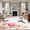 Pink Orange, variant on Pink Flower Round Area Rug 4ft, Spring Floral Butterflies Birds Farmhouse Washable Non-Slip Circle Rugs for Bedroom Living Room Kitchen, Soft Non Shedding Circle Carpet for Dining Room Dorm