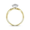 thumbnail image 4 of FB Jewels 10kt Yellow Gold His Hers Round Diamond Cluster Matching Wedding Set 1/5 Cttw Size 8.5, 4 of 4