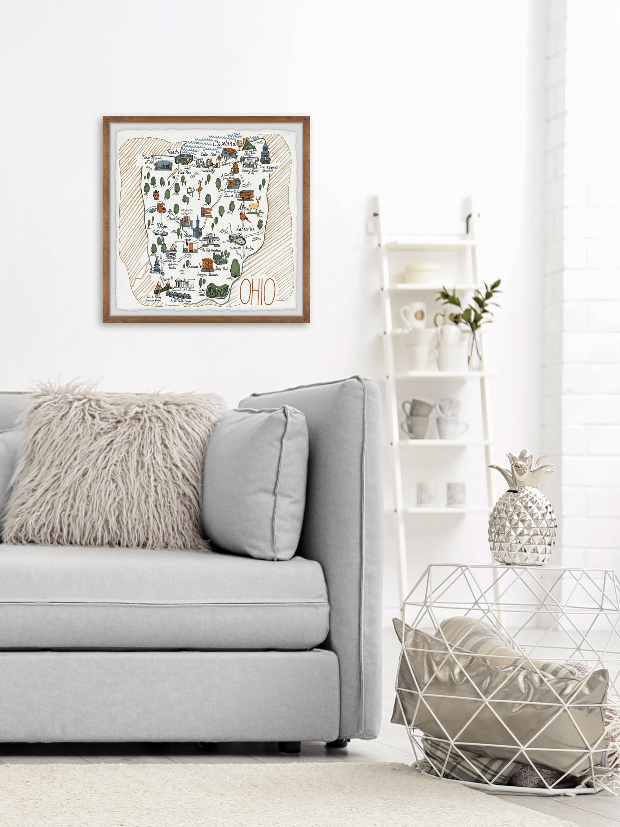 Marmont Hill Ohio Landmark Framed Wall Art