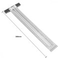 thumbnail image 2 of 30 Cm Stainless Steel T-hole Marking Ruler For Positioning, Black, 2 of 5