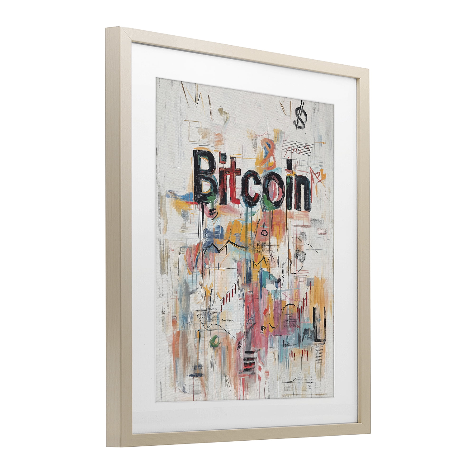 Stupell Industries Digital Currency Abstract Collage Birch Framed Print Under Glass, design by Svetlana Aleynikova