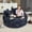 Blue, variant on Oversized Polyester Sofa Bed, 55''L Round Chaise Lounge Chair Indoor, Fluffy Plush Chaise Lounge, Modern Velvet Sleeper Chair Couch, Comfy Boneless Couch for Living Room, Bean Bag Chairs (Light Grey)