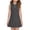 #19Gray, variant on Girls Solid Color Sleeveless Polo Dress Drop Waist Ruffle Hem School Casual Dress Dark Green 110